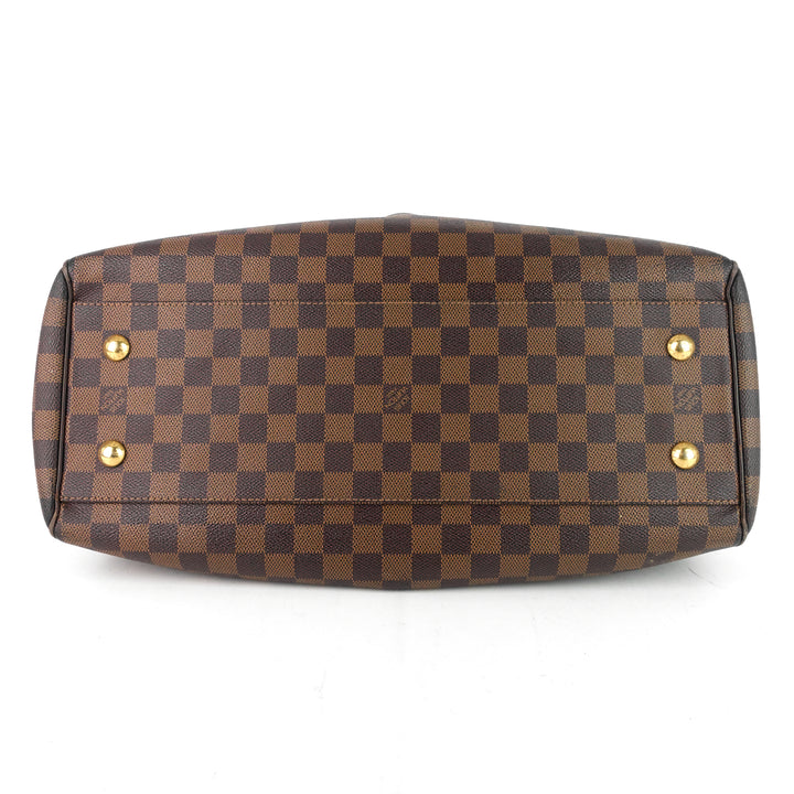 trevi gm damier ebene canvas handbag