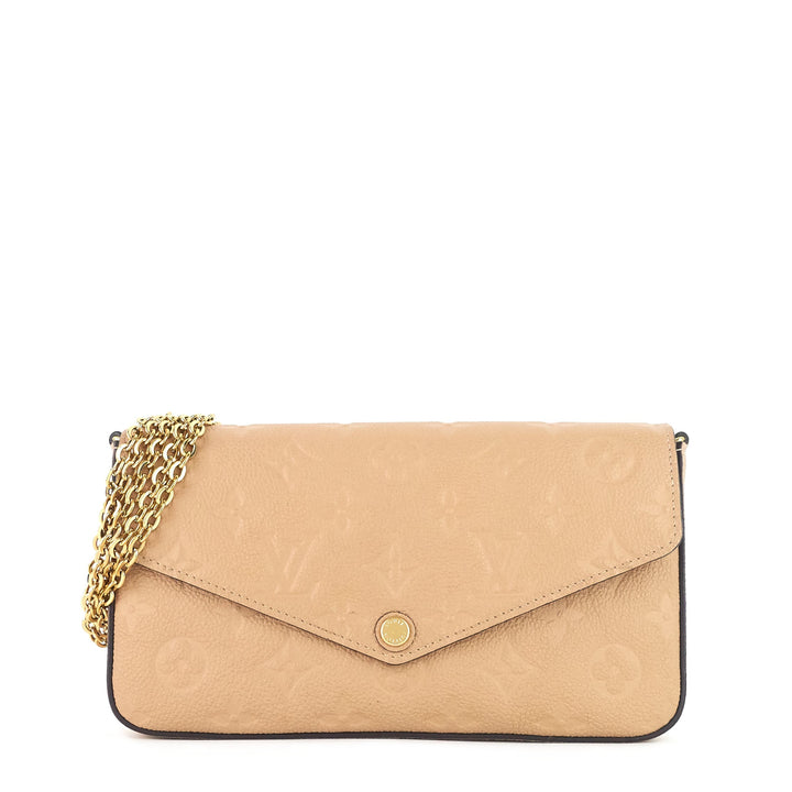 pochette félicie monogram empreinte leather chain wallet bag