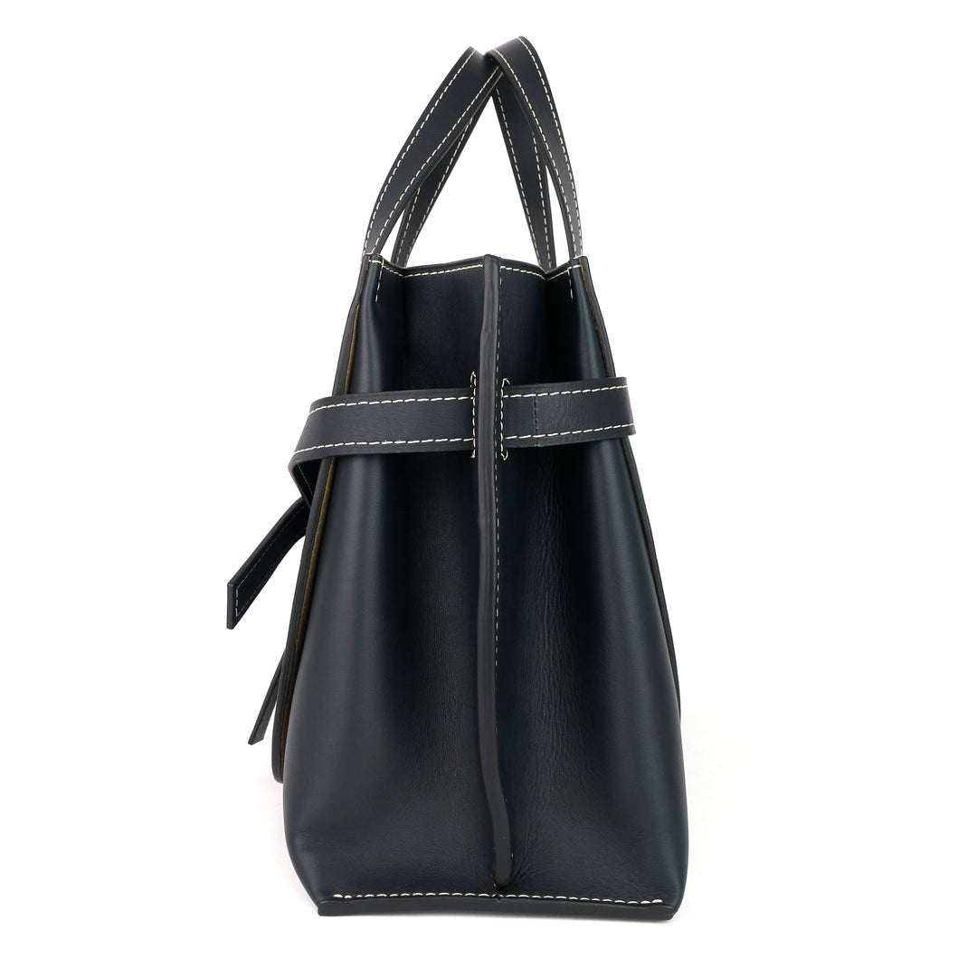 Loewe Gate Leather Bucket Bag in Black