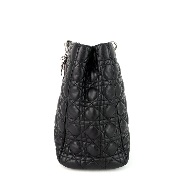 lady dior soft cannage lambskin shopping tote bag