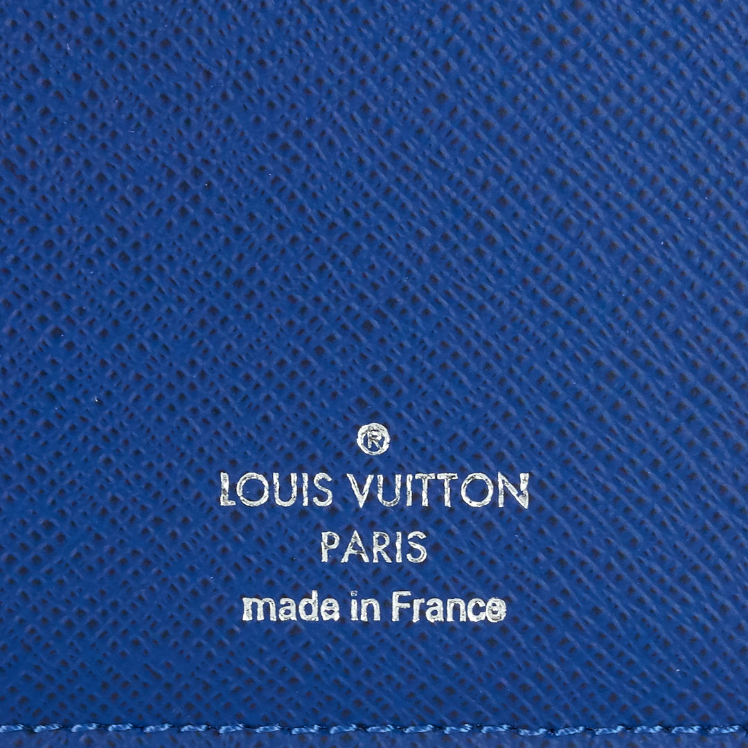 brazza blue epi leather wallet