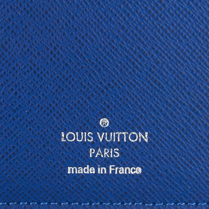 brazza blue epi leather wallet