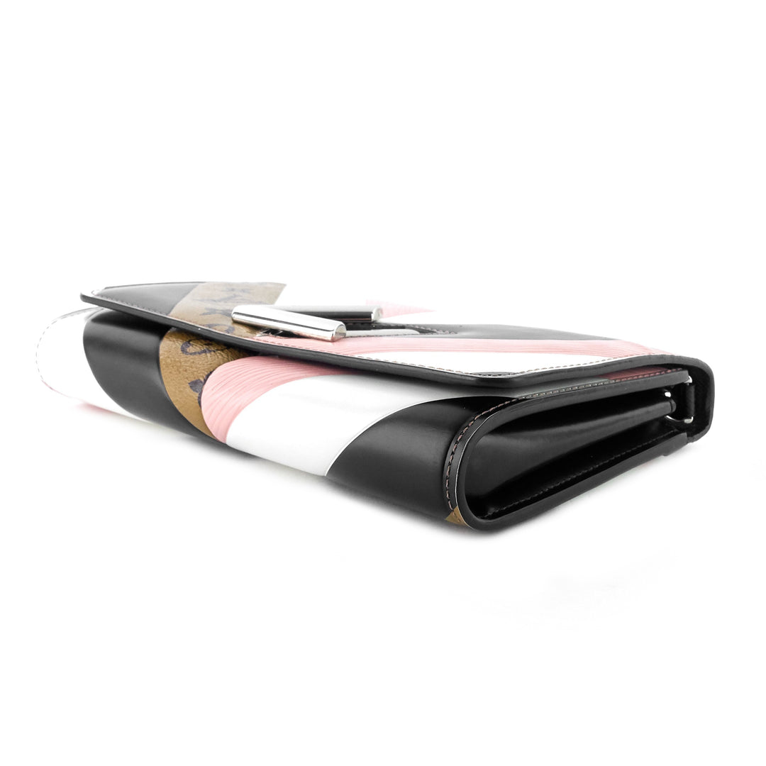 twist leather and reverse monogram wallet on chain bag