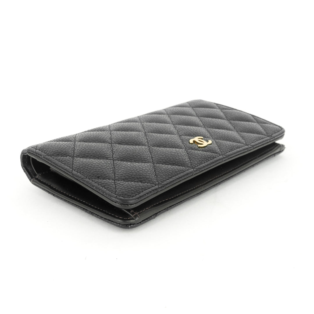 l-yen caviar leather wallet