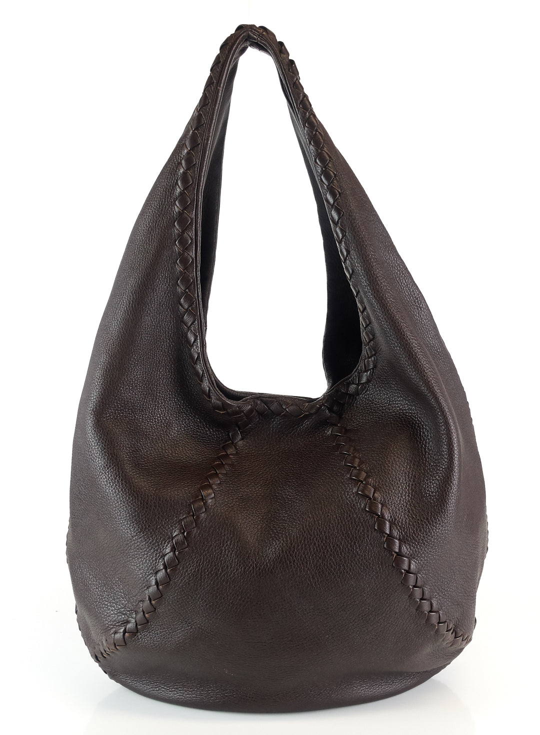 mallow cervo leather hobo bag