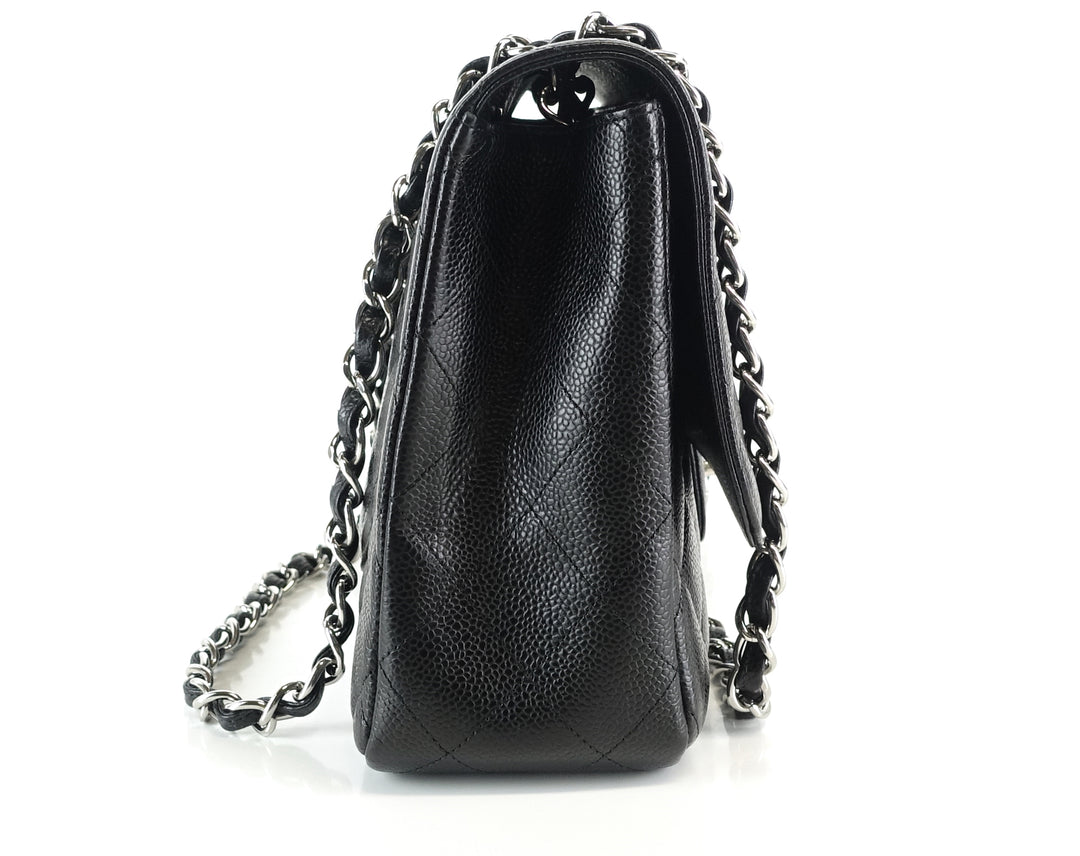 caviar leather jumbo flap bag