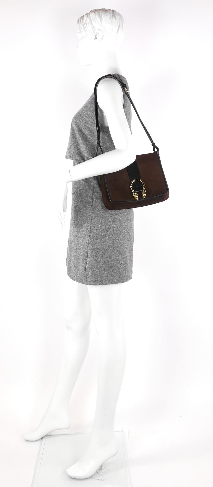 dionysus vintage suede and leather shoulder bag
