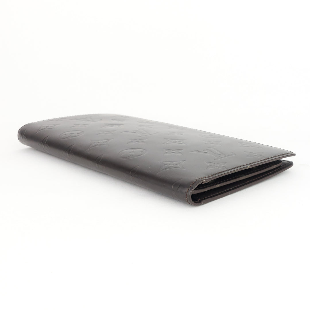 portefeuille glace leather double wallet