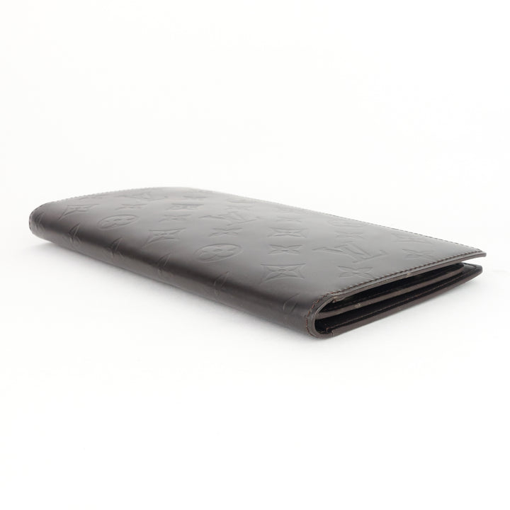 portefeuille glace leather double wallet