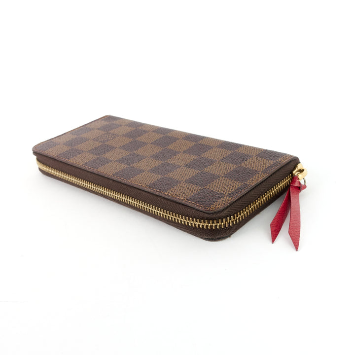 clémence damier ebene canvas wallet