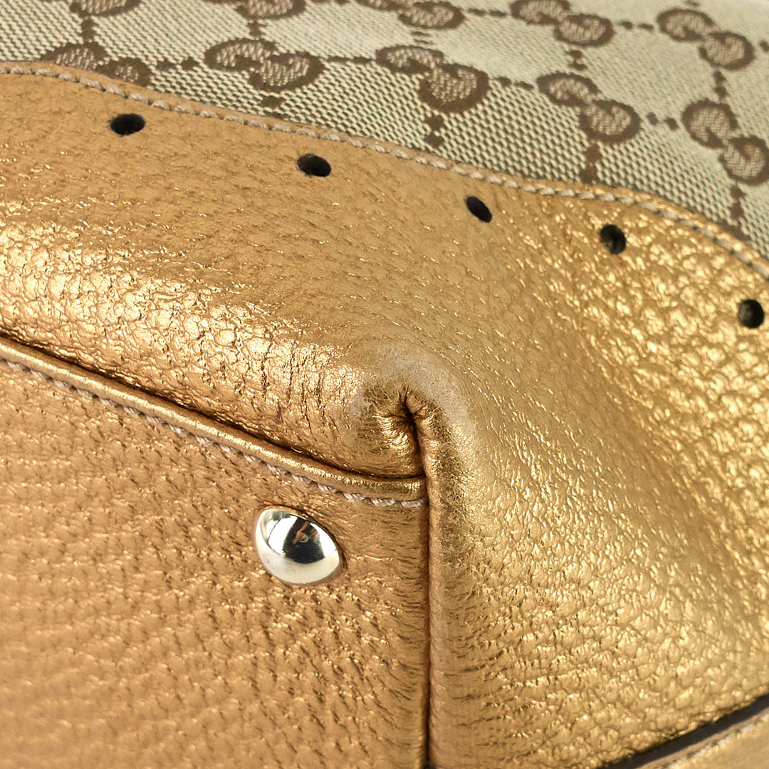 gg canvas punch tote bag