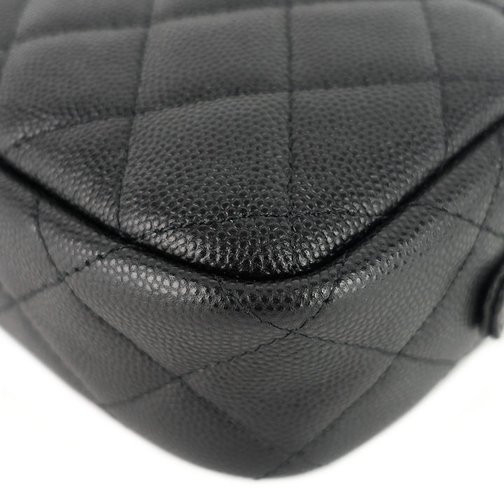 camera case mini caviar leather bag