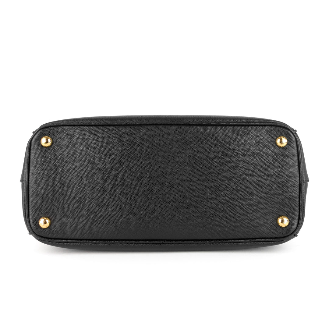 double zip lux medium saffiano leather tote bag