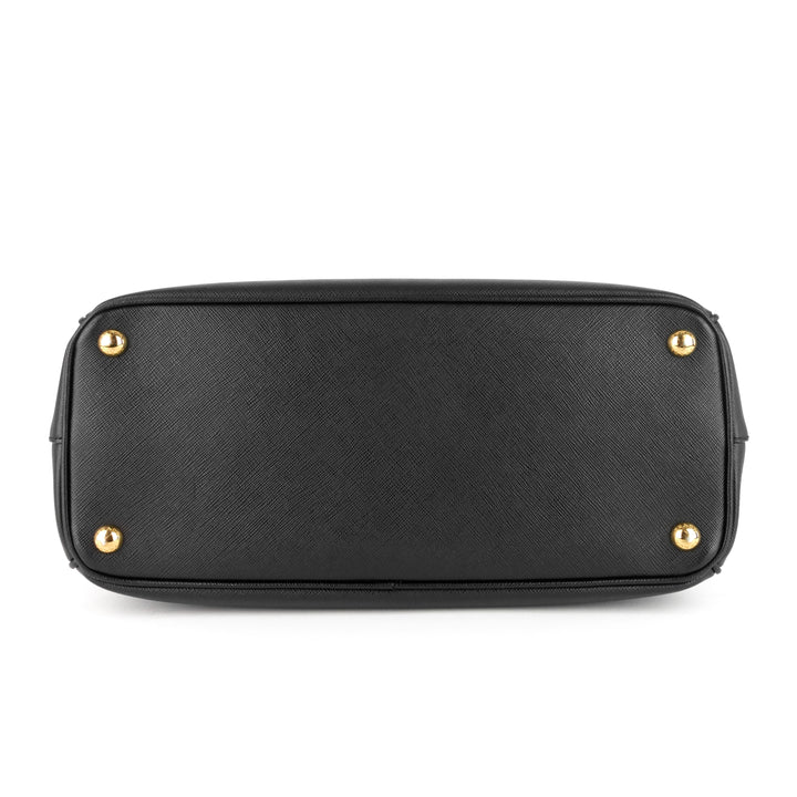 double zip lux medium saffiano leather tote bag