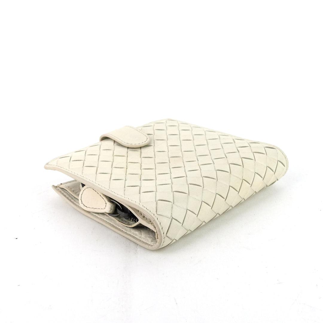 intrecciato nappa leather french flap wallet