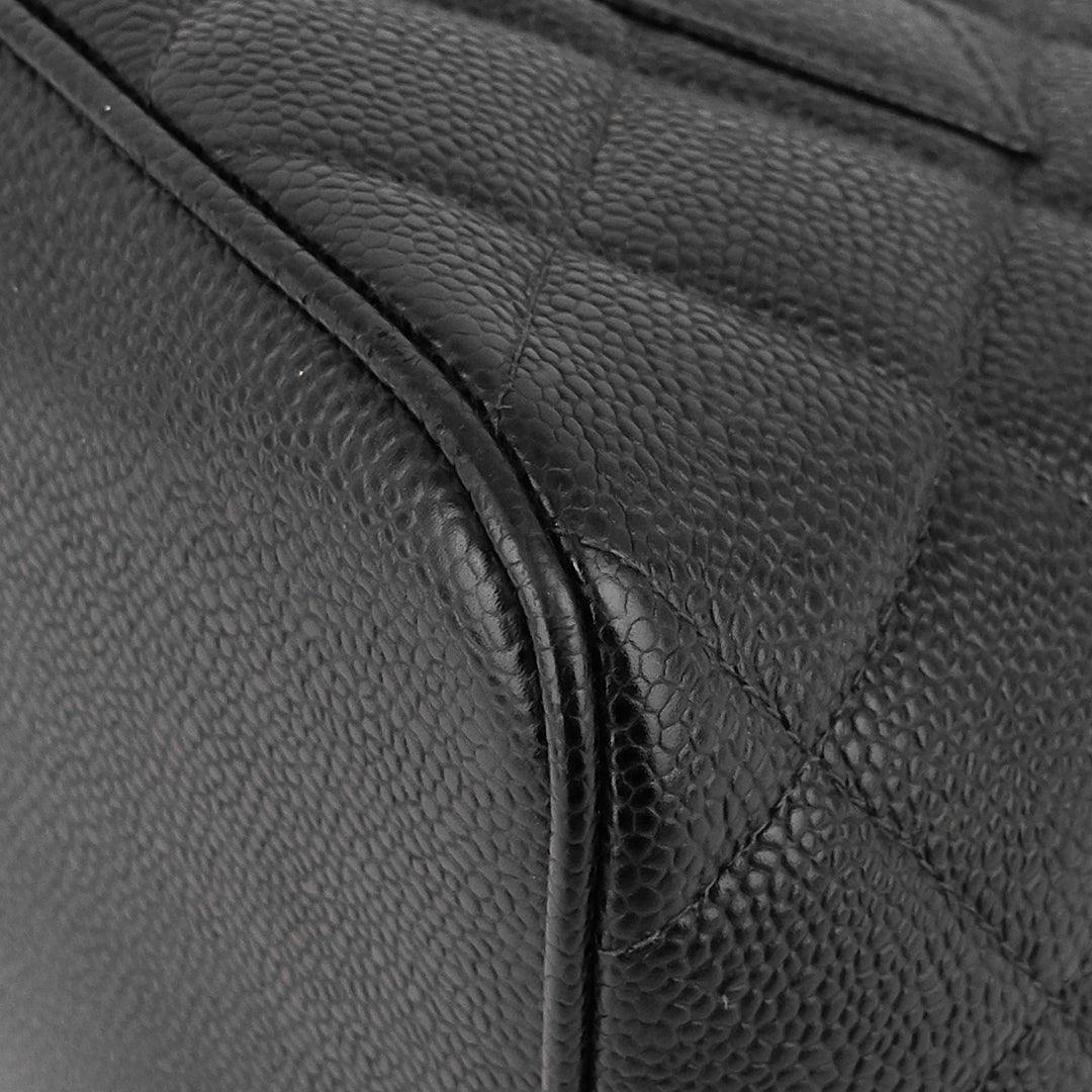 medallion caviar leather tote bag