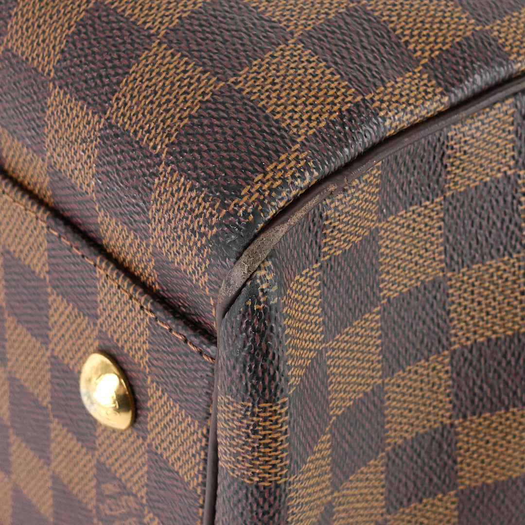 trevi gm damier ebene canvas handbag