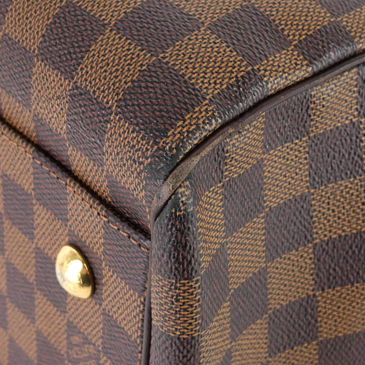 trevi gm damier ebene canvas handbag