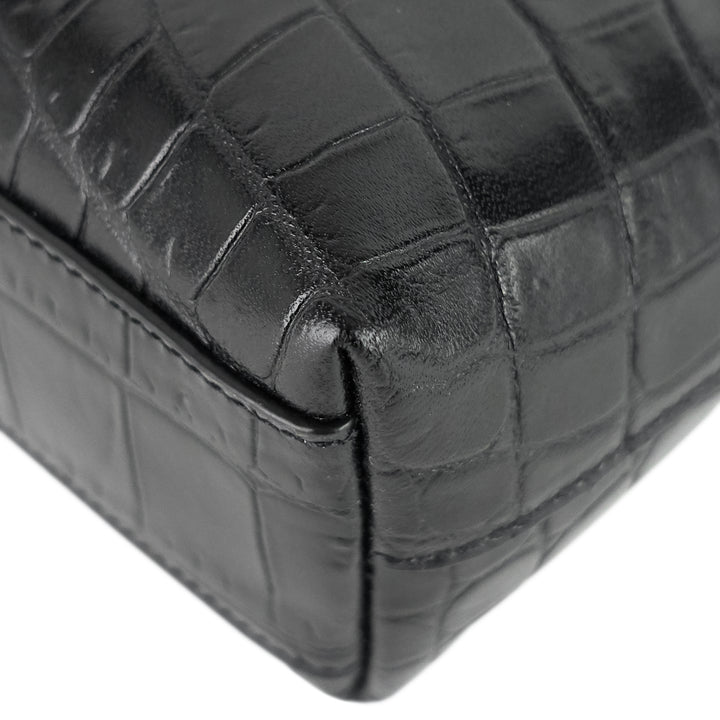 Top Shopper Mini Croc Embossed Leather Bag