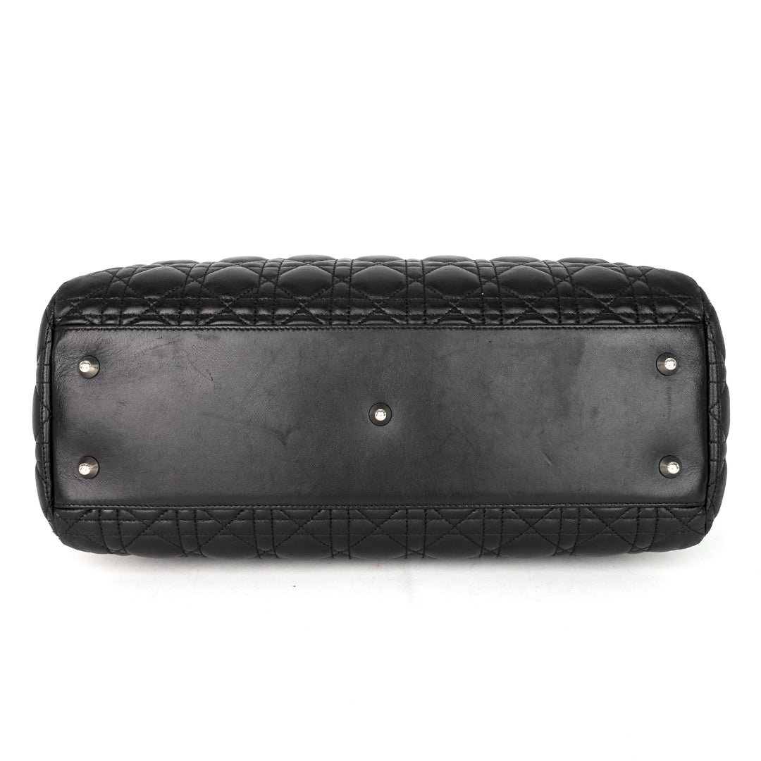 lady dior soft cannage lambskin shopping tote bag