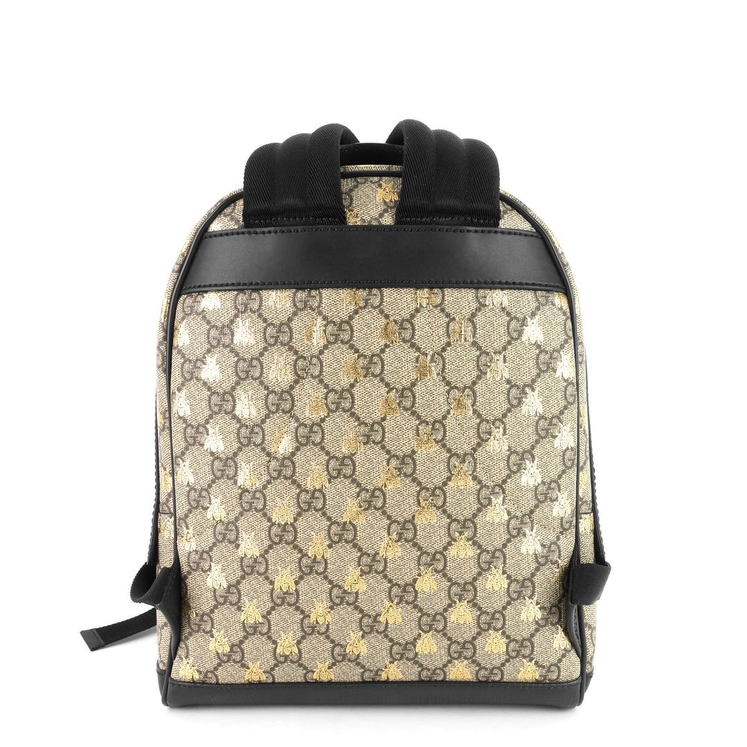bees small gg supreme canvas backpack