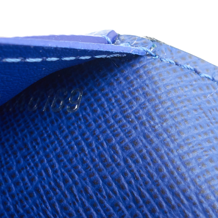 brazza blue epi leather wallet