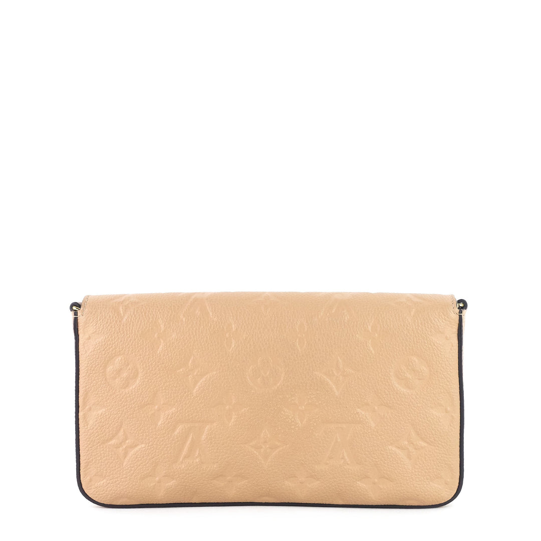 pochette félicie monogram empreinte leather chain wallet bag