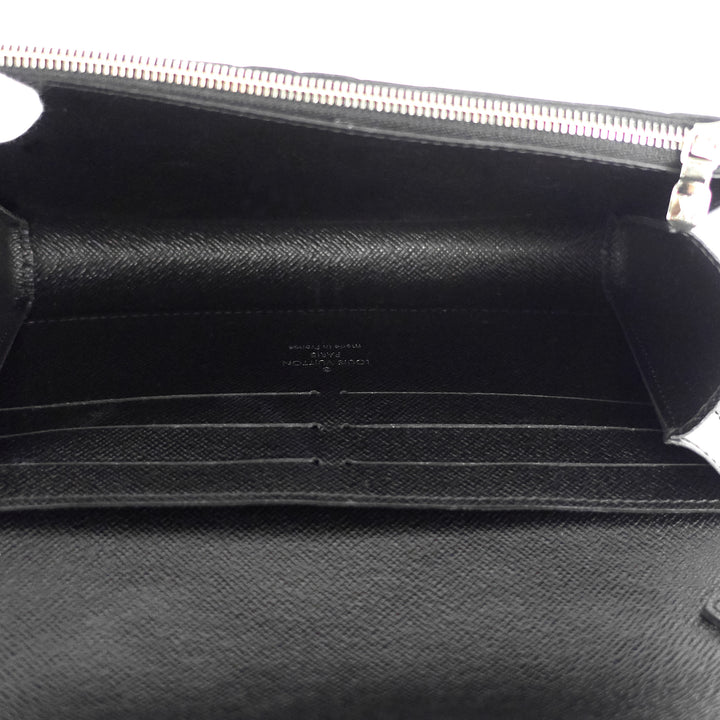 Chain Flower Print Twist Epi Leather Wallet on Chain Bag