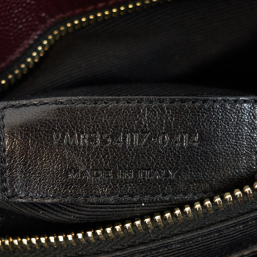 classic monogram matelassé chevron leather shopper bag