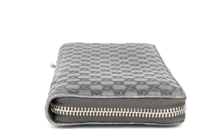 zip around microguccissima leather wallet