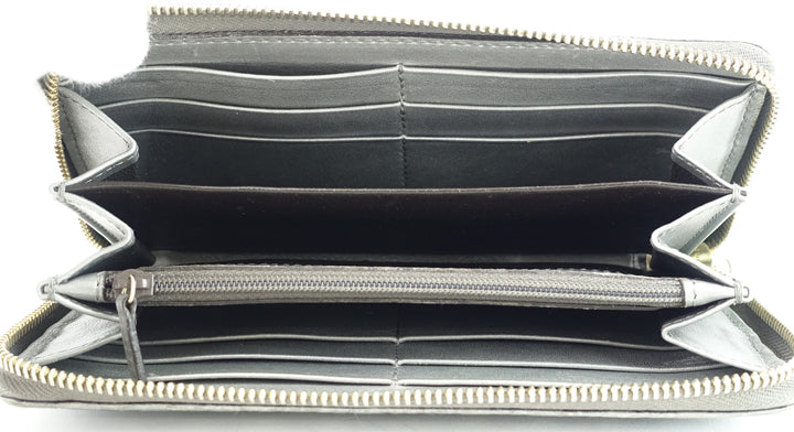 zip around microguccissima leather wallet