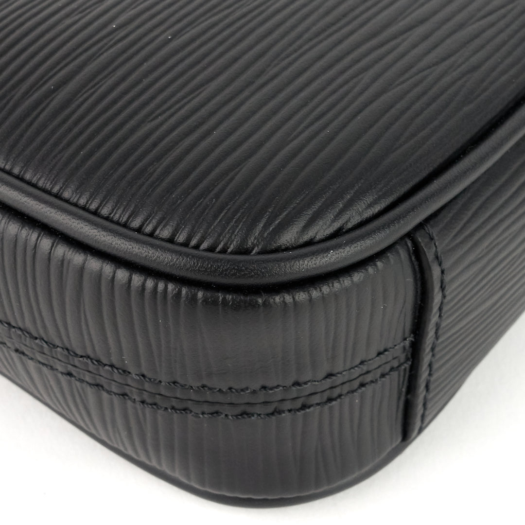 danube slim black epi leather bag