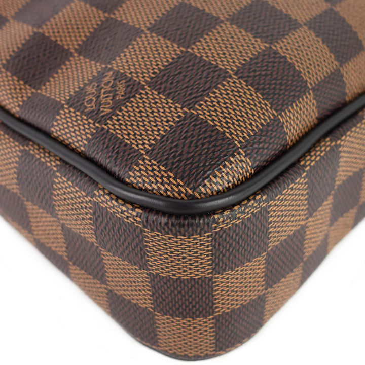 porte-documents voyage pm damier ebene canvas briefcase bag