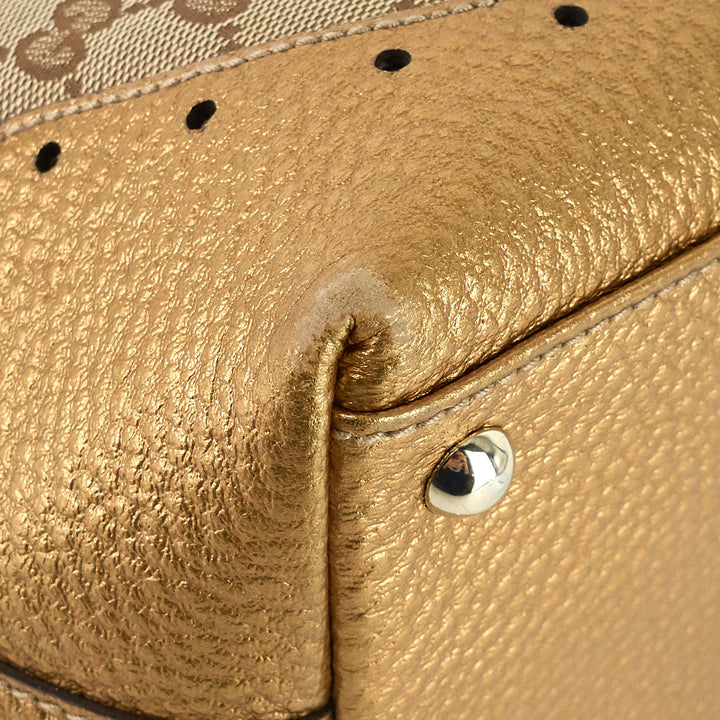 gg canvas punch tote bag