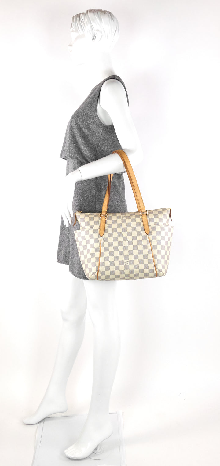 totally pm damier azur canvas bag