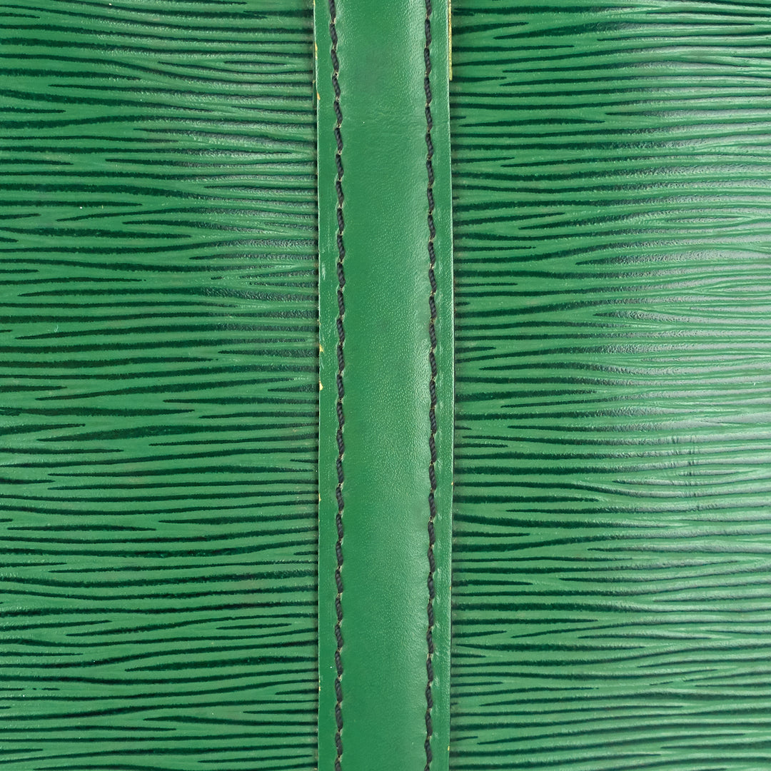 porte-documents voyage green epi leather briefcase bag