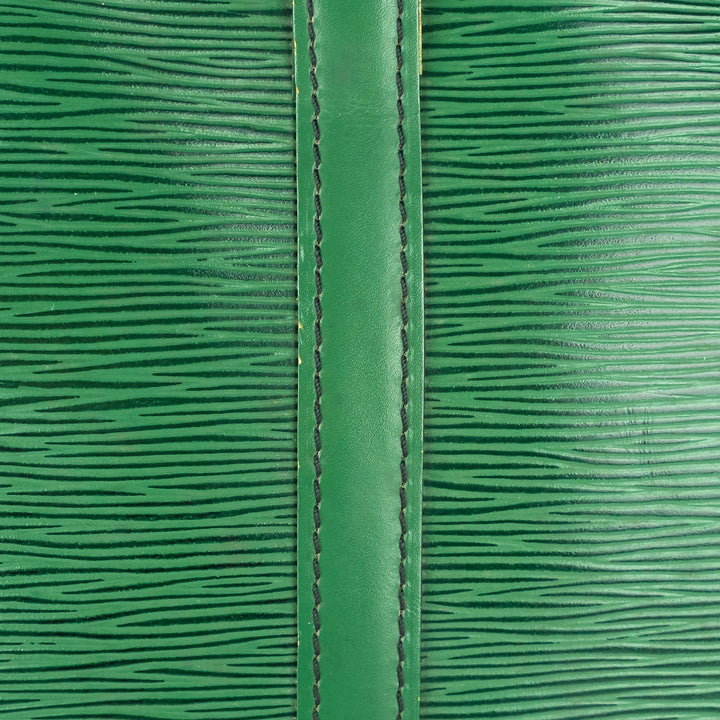 porte-documents voyage green epi leather briefcase bag