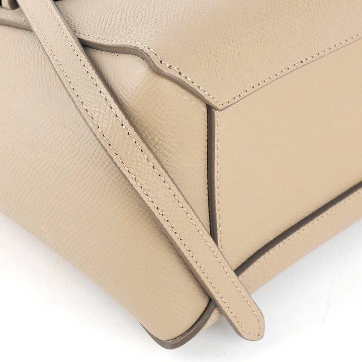 nano belt grained calfskin bag