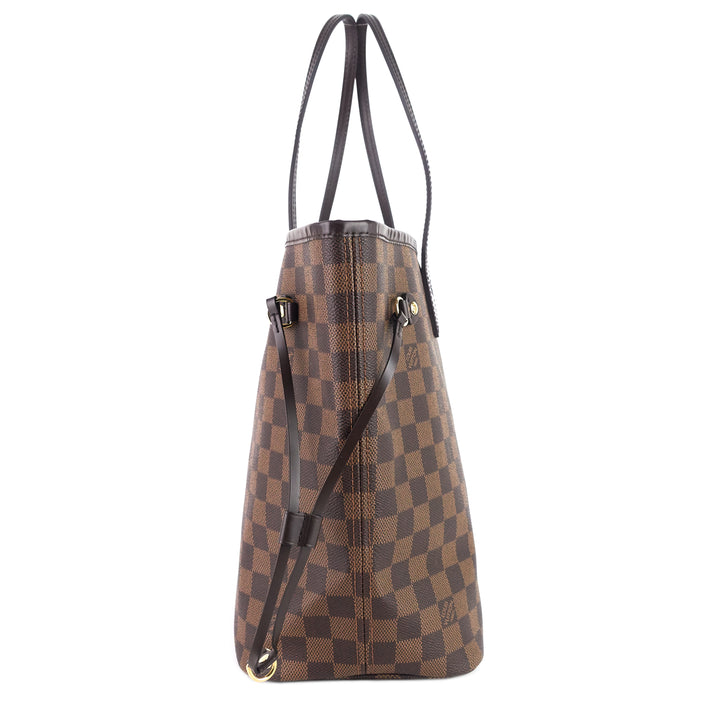 neverfull mm damier ebene canvas bag with pouch