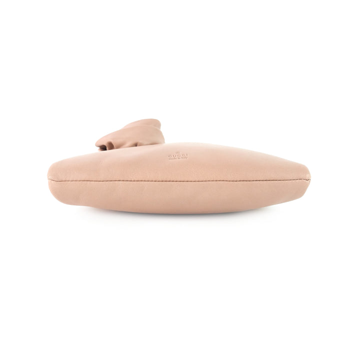 rosette lambskin leather clutch bag