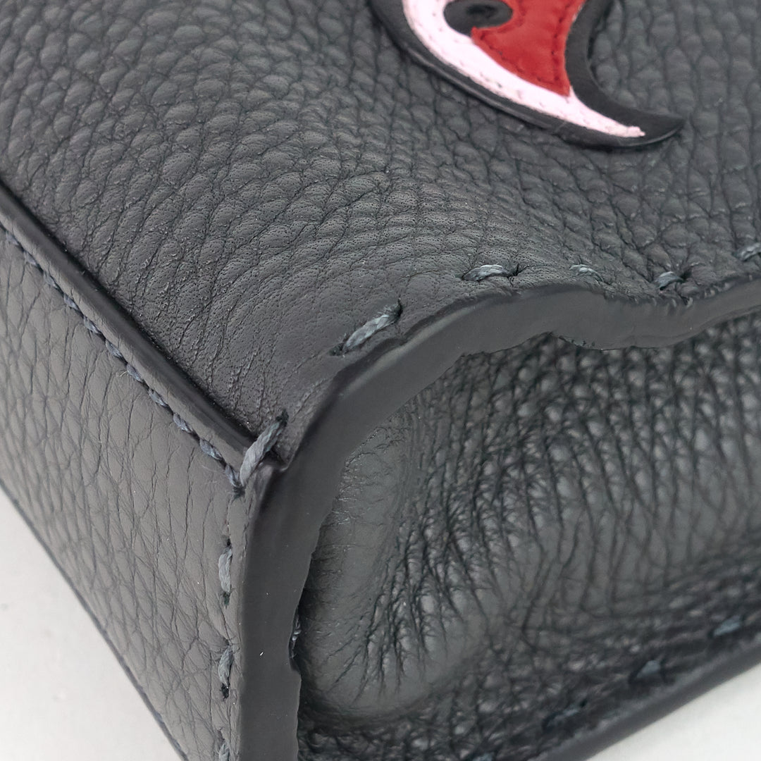 peekaboo fit mini selleria leather patch bag