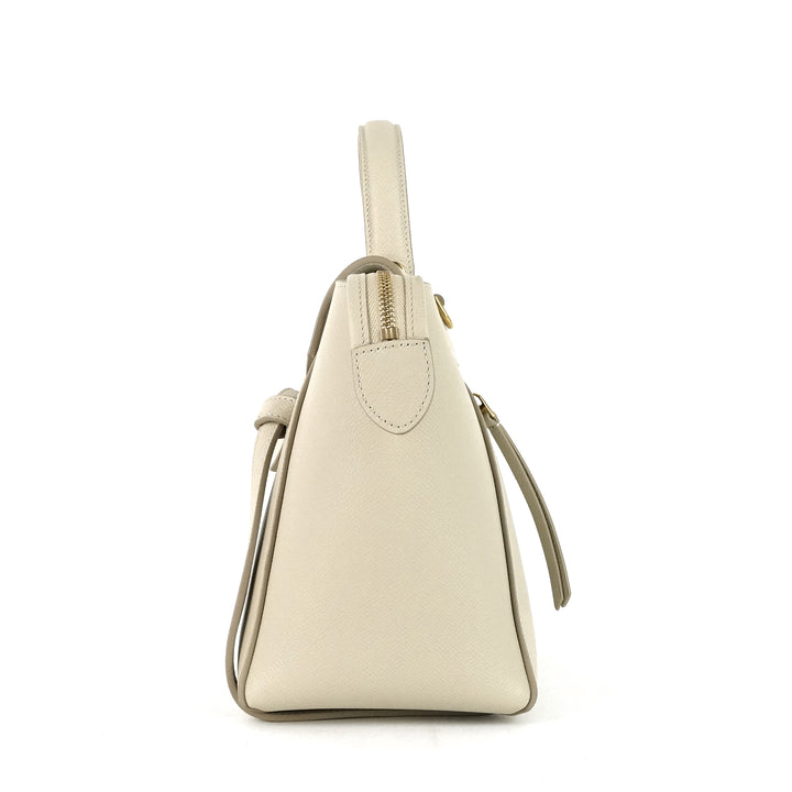 micro belt grained calf leather bag
