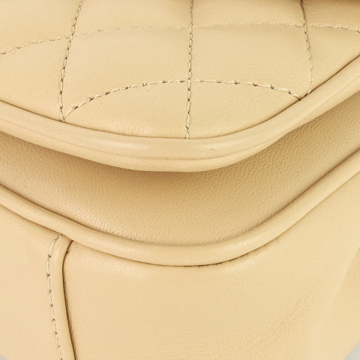 lovely day square lambskin flap bag