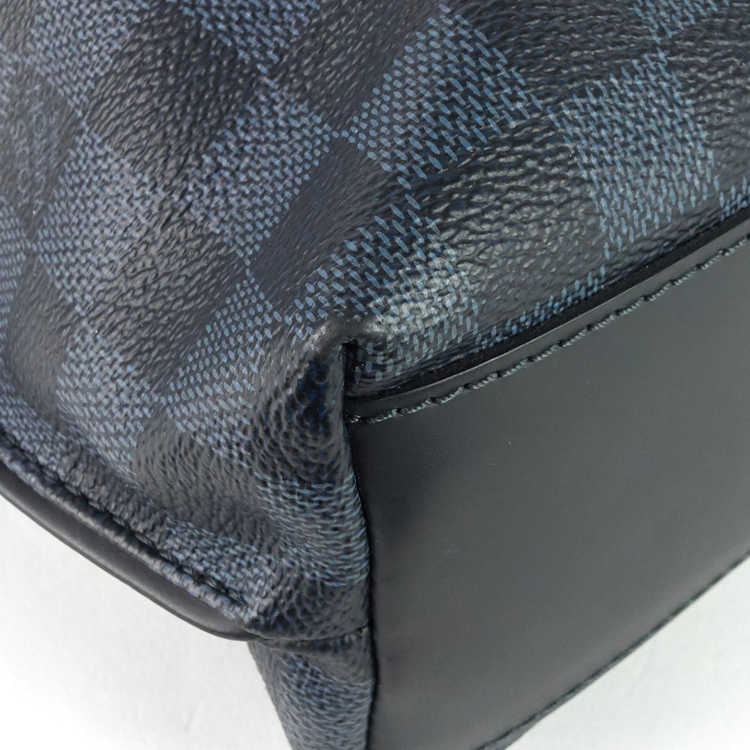 cabas jour damier cobalt canvas bag