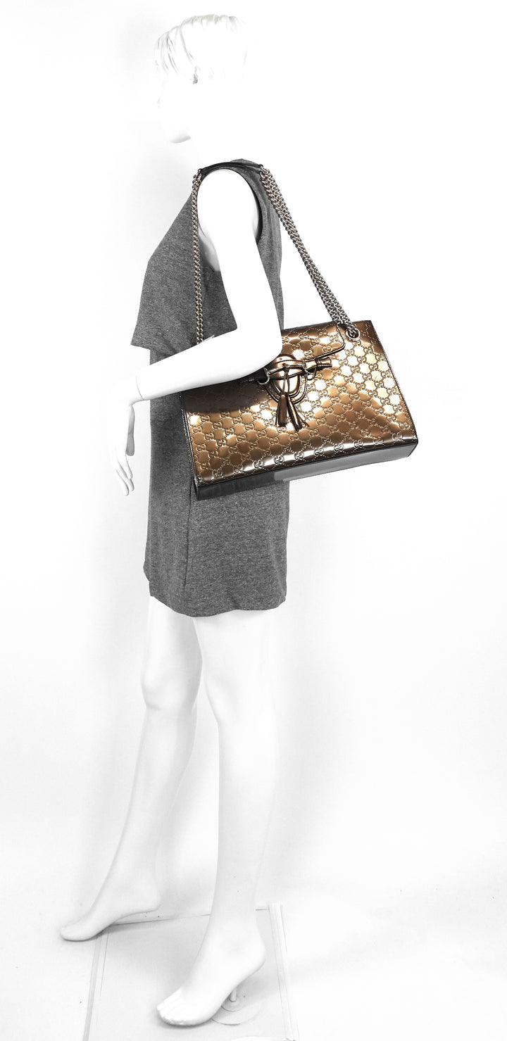 emily large guccissima patent leather bag