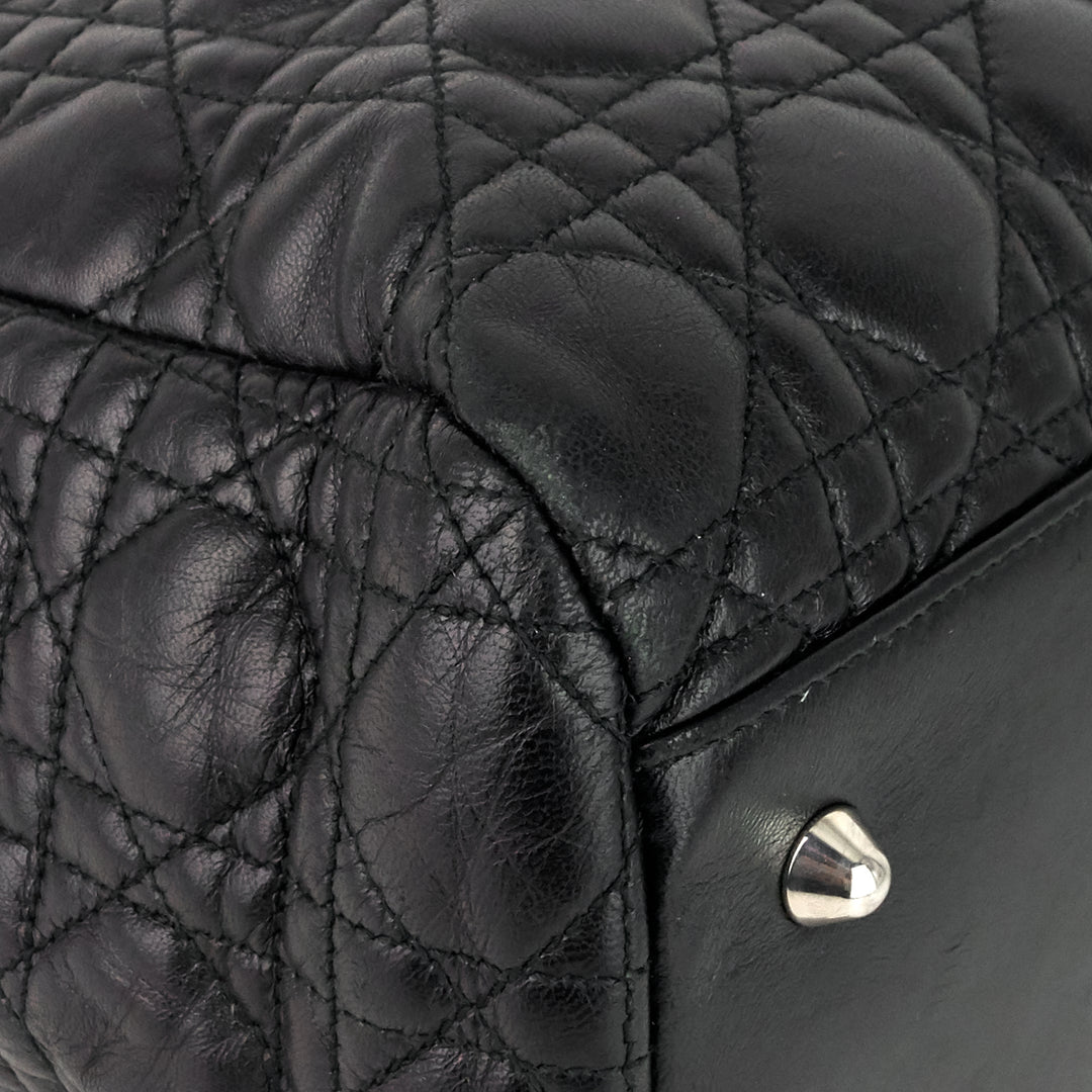 lady dior soft cannage lambskin shopping tote bag