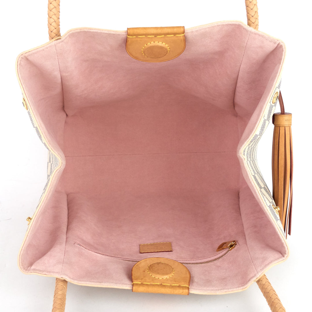 propriano damier azur canvas tote bag