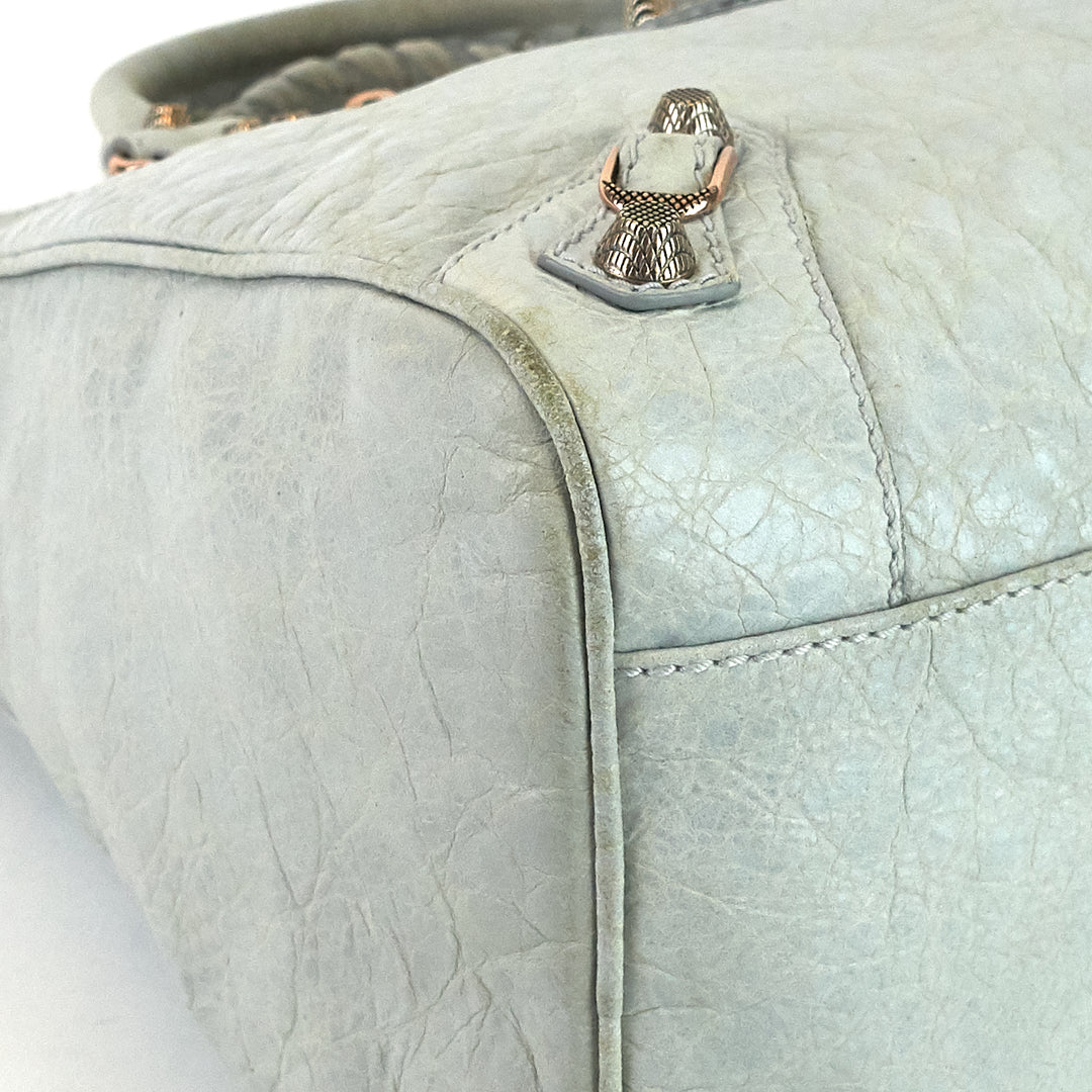 velo giant studs leather handbag