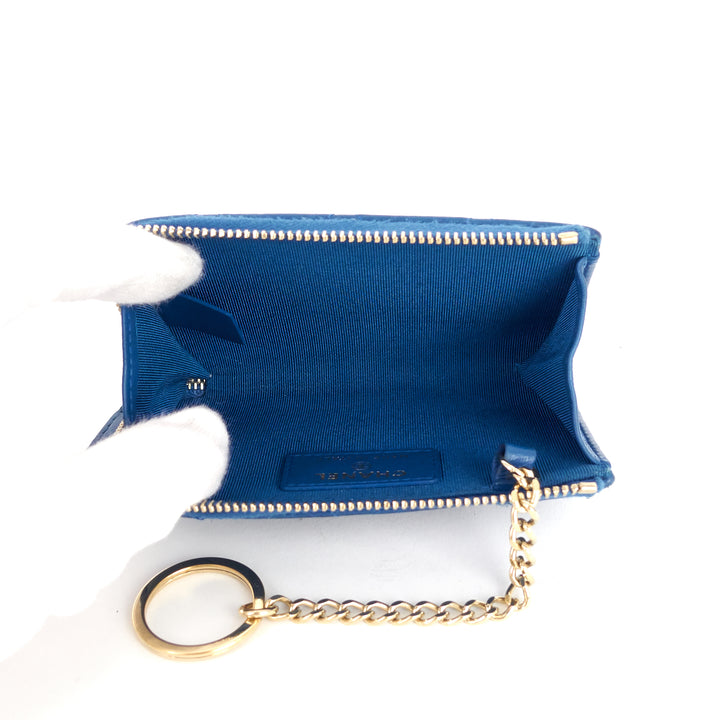 lambskin leather key holder coin pouch