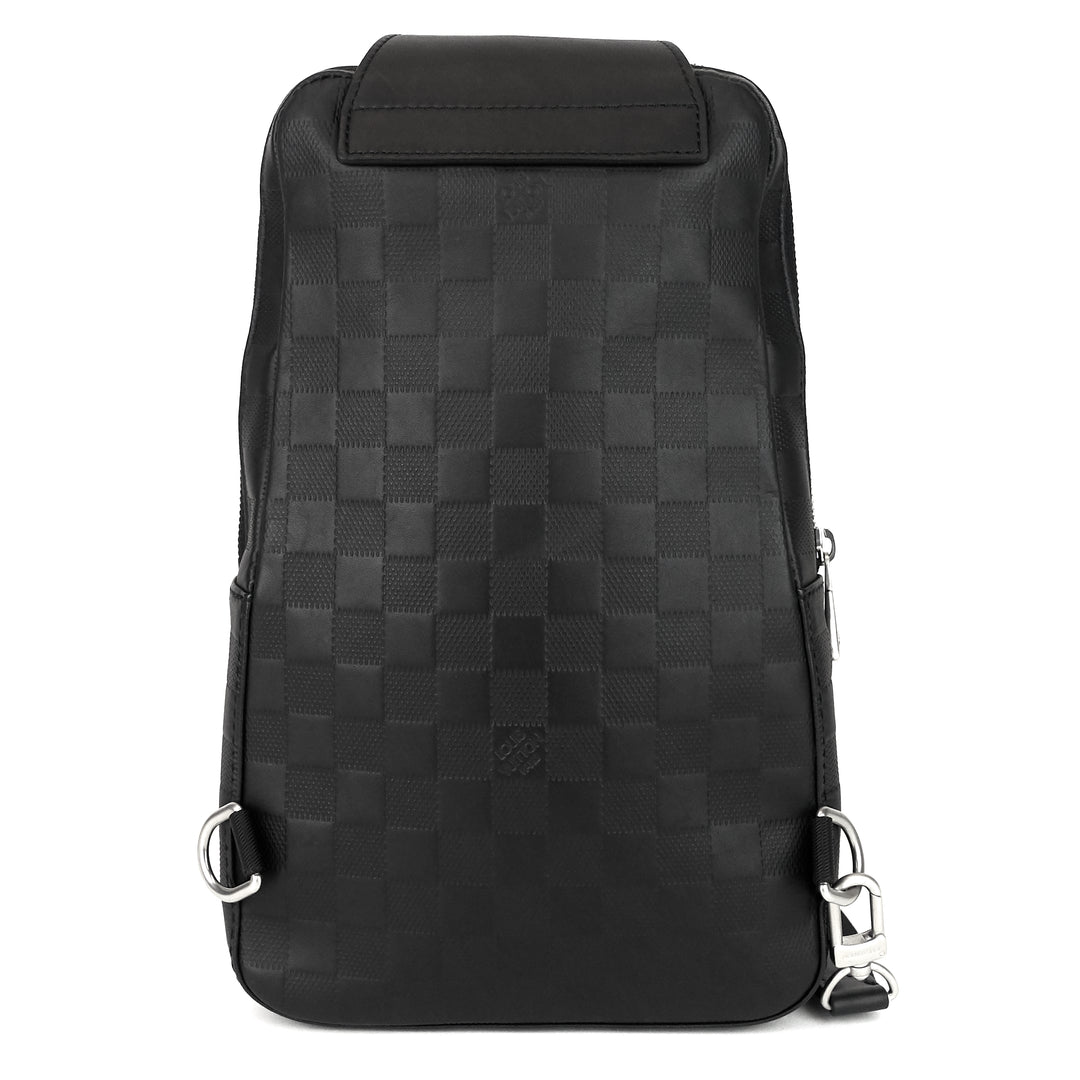 LOUIS VUITTON Onyx Damier Infini Leather Avenue Sling Backpack Bag
